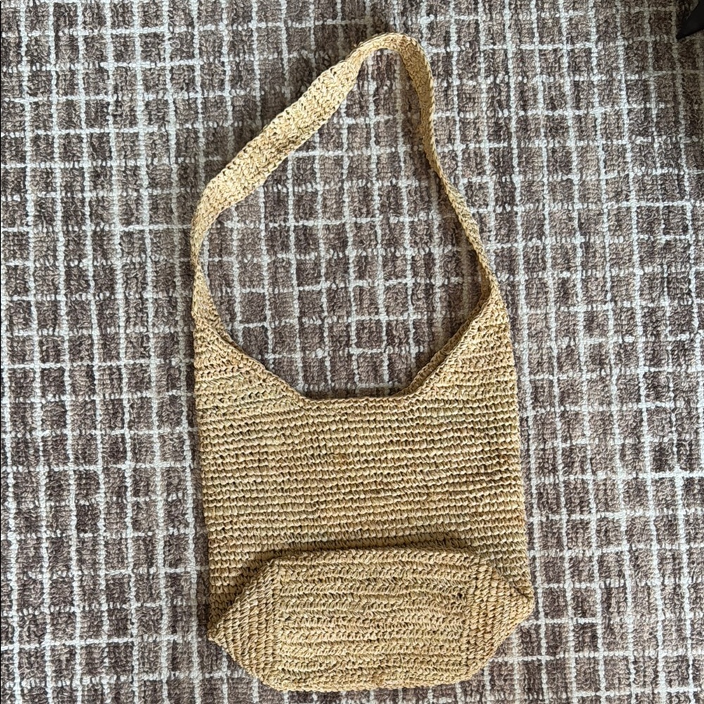 Jenni Kayne Tan Woven Shoulder Bag